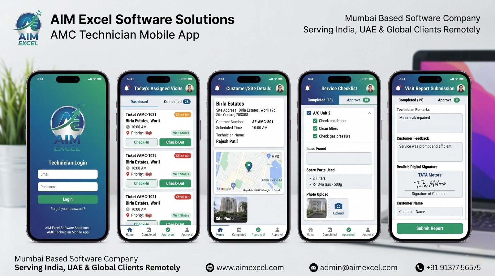 Mobile app development by AIM Excel Software Solutions